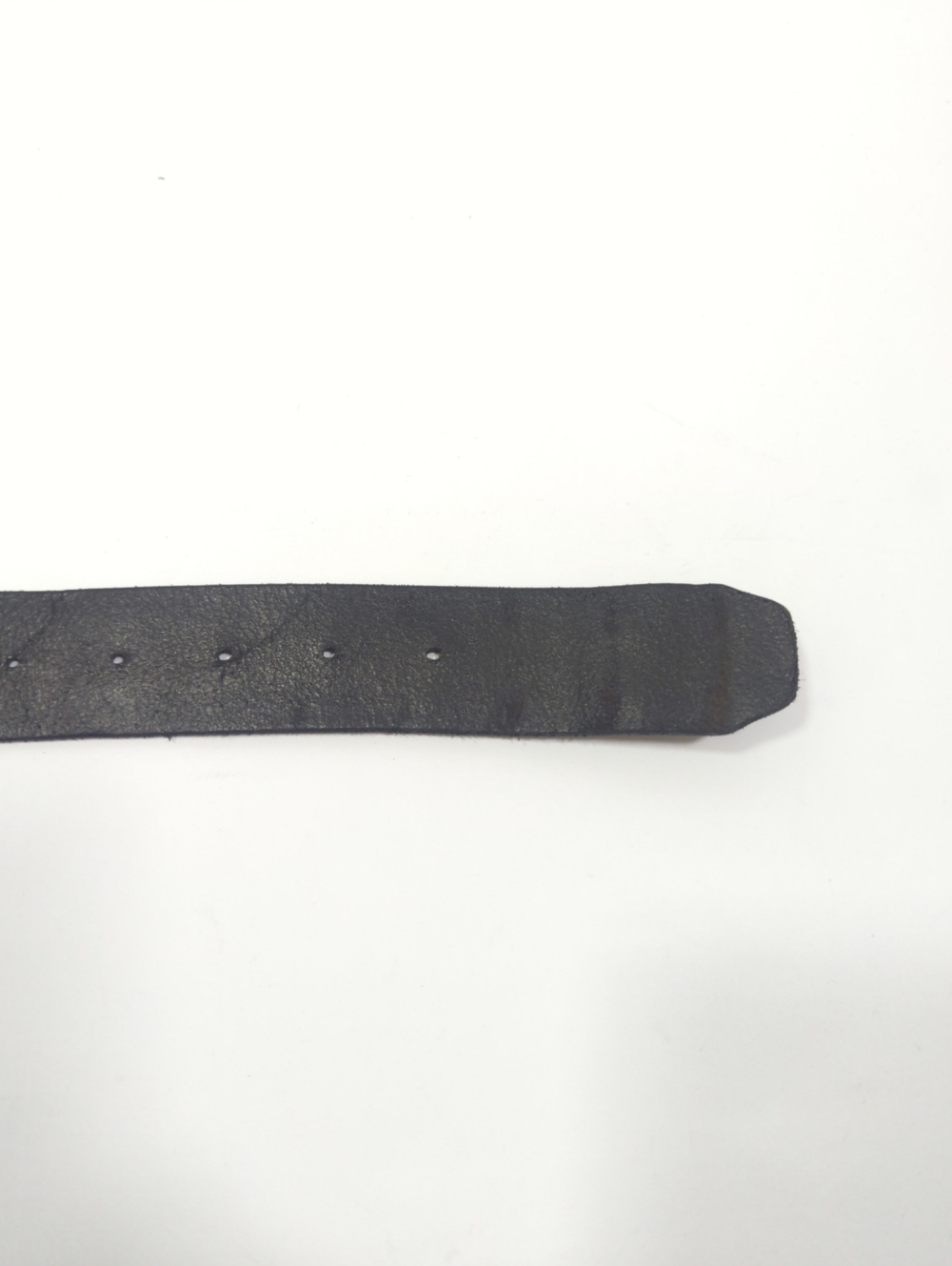Fossil Black Leather Belt Unique Floral Design Square Distressed Buckle - Picture 8 of 8